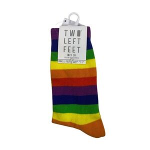 Two Left Feet Sock Co. Rainbow Socks‎ Small Feet Colorful Pride LGBT